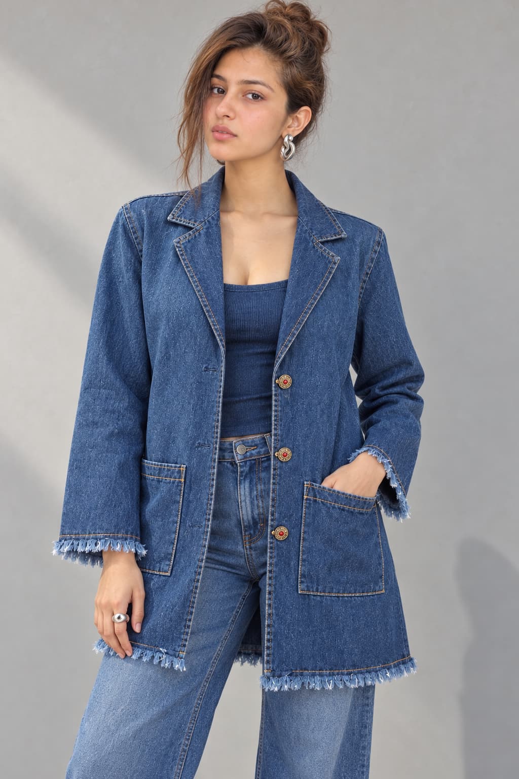 Blue Muse Fringe Blazer