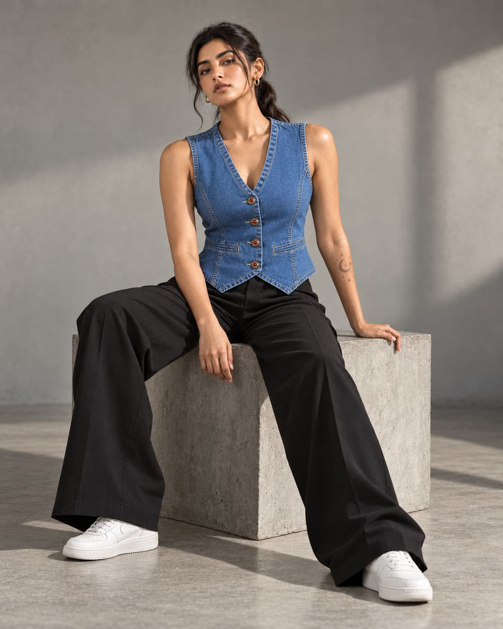 Blue Muse Tailored Vest
