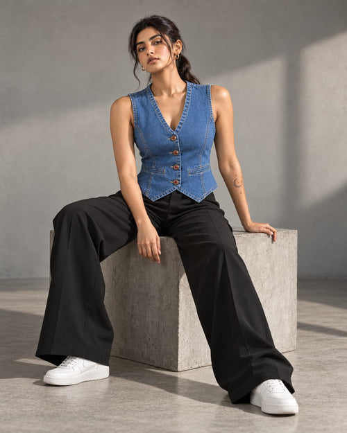 Blue Muse Tailored Vest