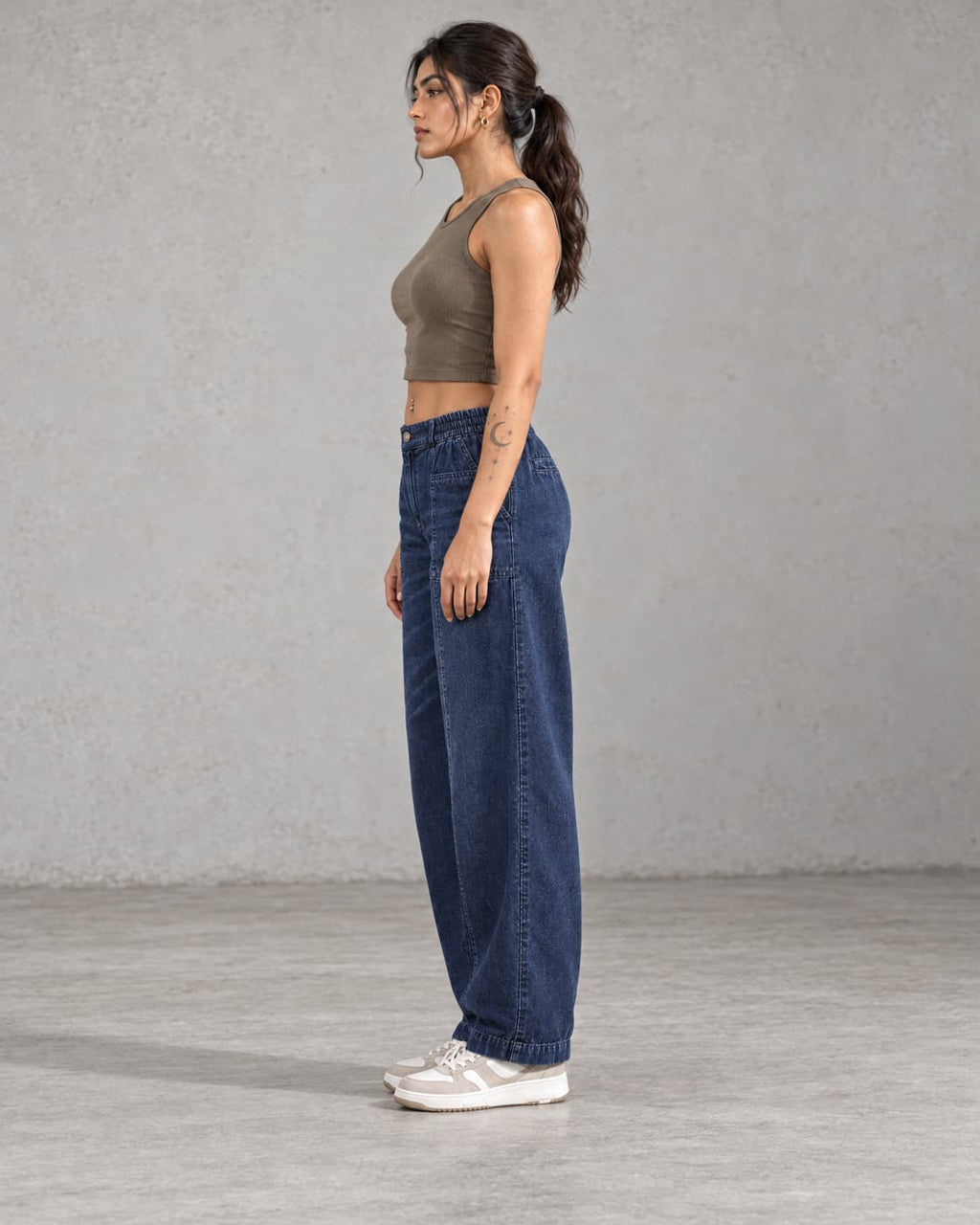 Indigo Arc Barrel Jeans