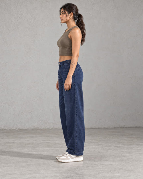 Indigo Arc Barrel Jeans