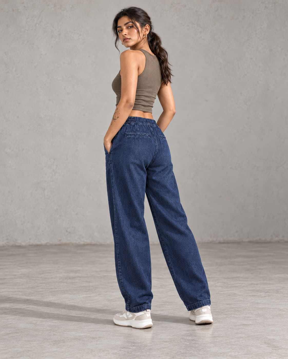 Indigo Arc Barrel Jeans