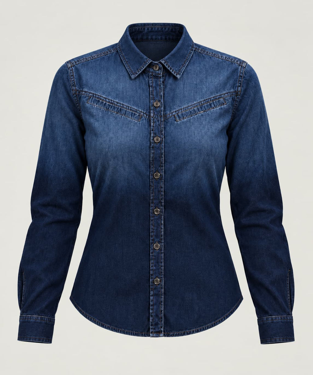 Dusk Fade Western Denim Shirt