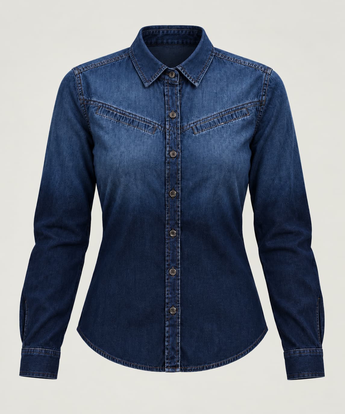 Dusk Fade Western Denim Shirt