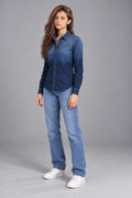 Dusk Fade Western Denim Shirt