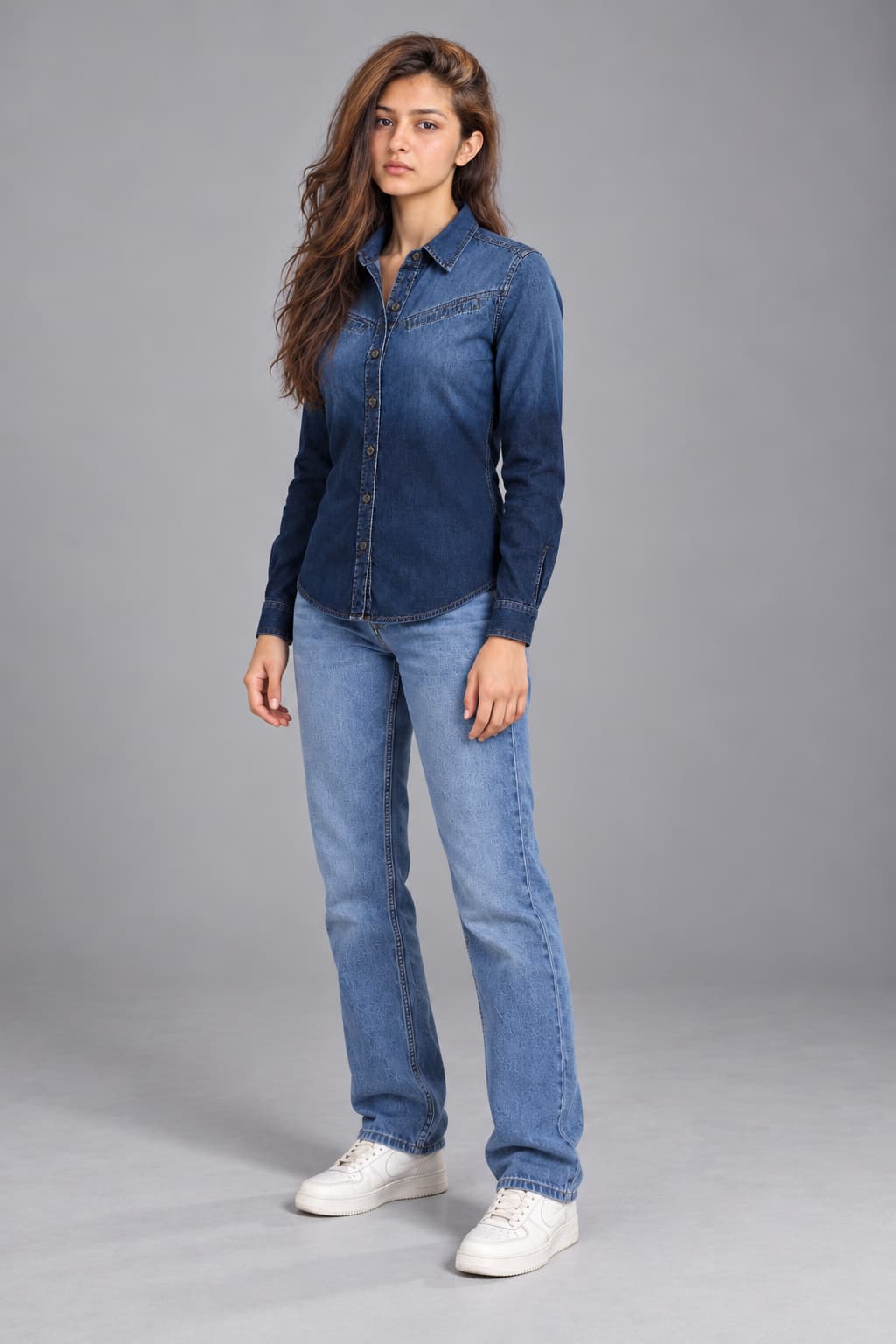 Dusk Fade Western Denim Shirt