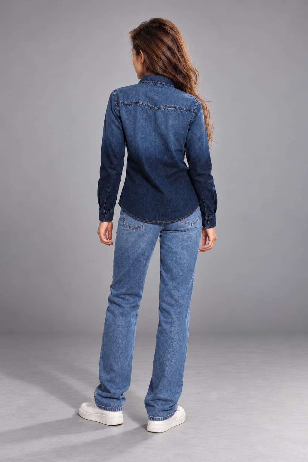 Dusk Fade Western Denim Shirt